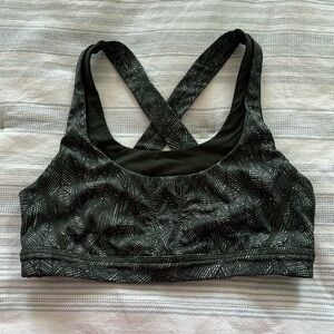 Lululemon Sports Bra w Green Leaf Print